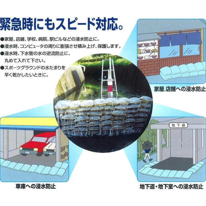 大型荷重タイプ　海水・真水用　WGH型　水ピタ　水害対策の土のう　10袋セット　WGH型　防災グッズ　・緊急防水　大型荷重タイプ　10袋セット　海水・真水用　台風対策　箱