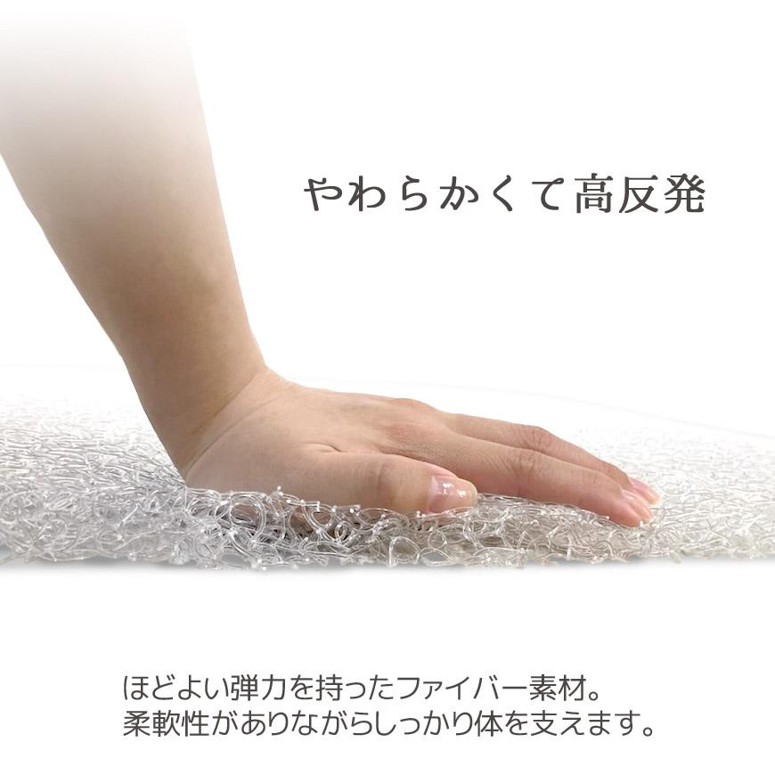 中材 高反発 ファイバー 約65×50×2cm シート 洗える ハサミで切れる
