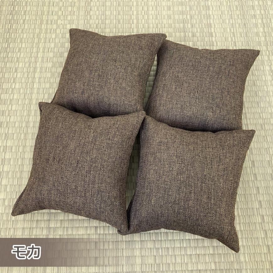 座卓用小座布団 シャンブレークロス 4枚組 ミニサイズ 日本製 発送日