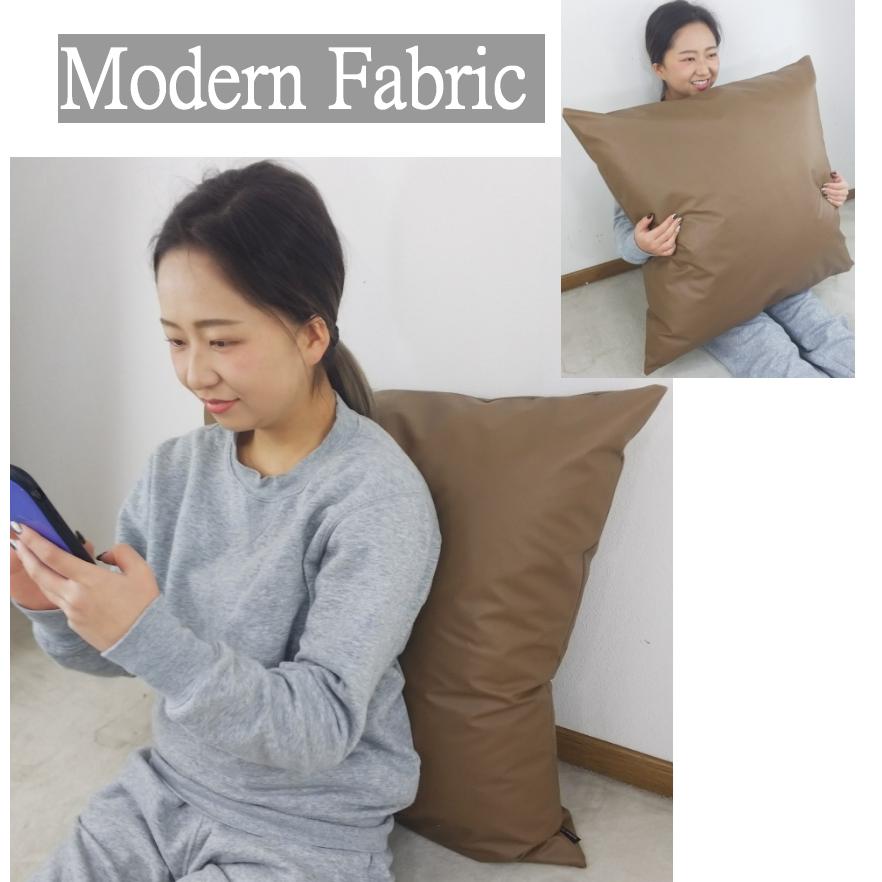 【 匿名配送 】 JAPAN Modern Collection クッション ジャンボクッション Modern Fabric 70×70cm 合皮レザー カバーリング式