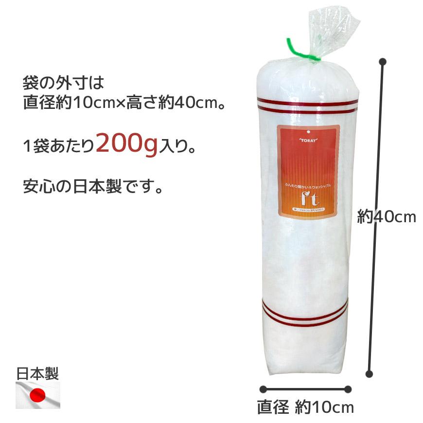 補充・手芸用わた 東レ テトロン(R) 200g入り×2袋セット 日本製 高機能