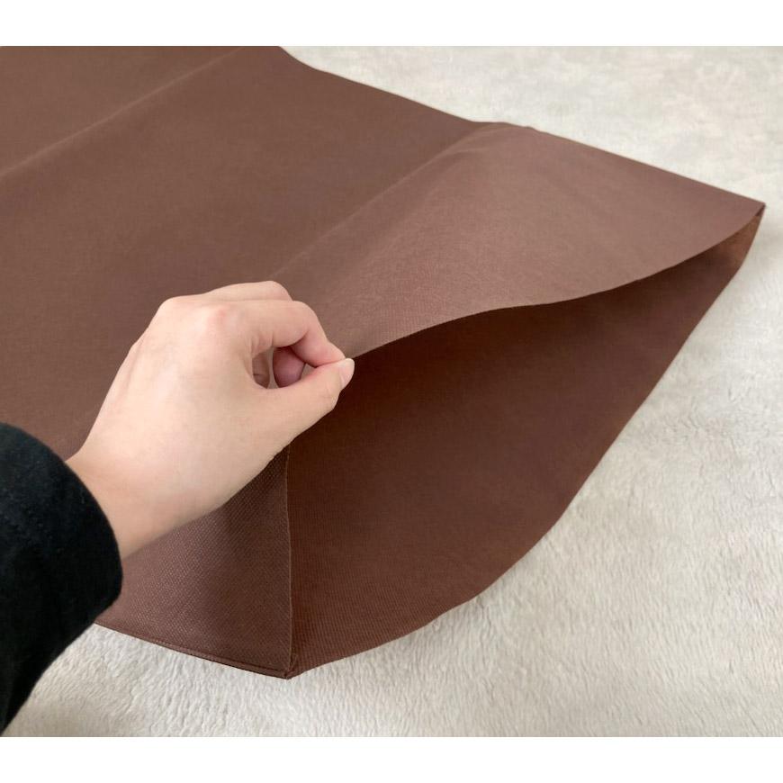 ブラウン ギフト袋 もー ラッピング 袋 大きい 62×95cm 不織布 リボン付き 透けない