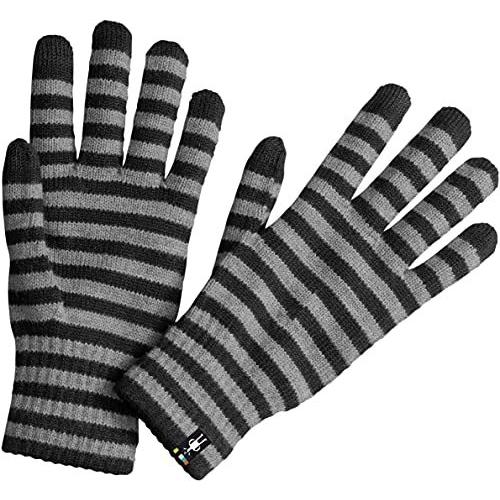 Smartwool Striped Liner Glove Black, XS グローブ、手袋