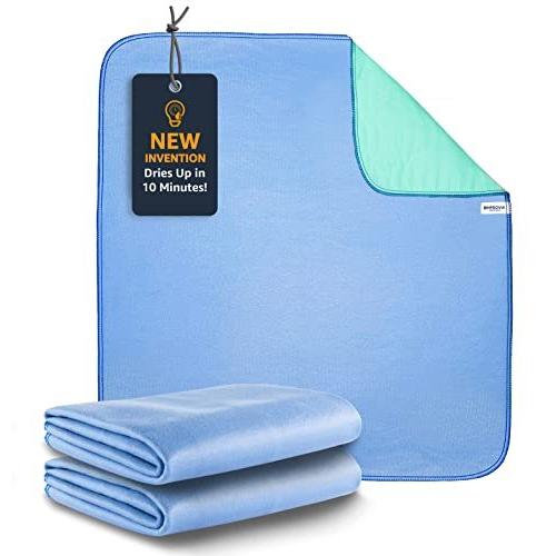 IMPROVIA Washable Underpads, 34 x 36 (Pack of 2) - Heavy Absorbency Reusabl
