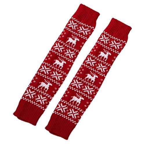 Christmas Leg Warmer Snowflake Winter Over Knee High Footless Socks Reindee ベビーレッグウォーマー