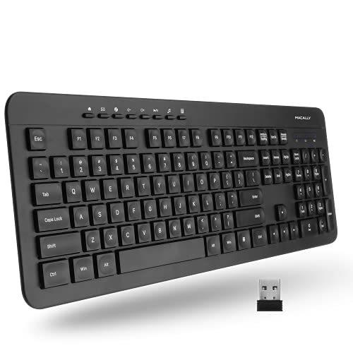 Macally 2.4G Wireless Keyboard for Laptop or PC Desktop - Easy to Use & Com｜joyfullab