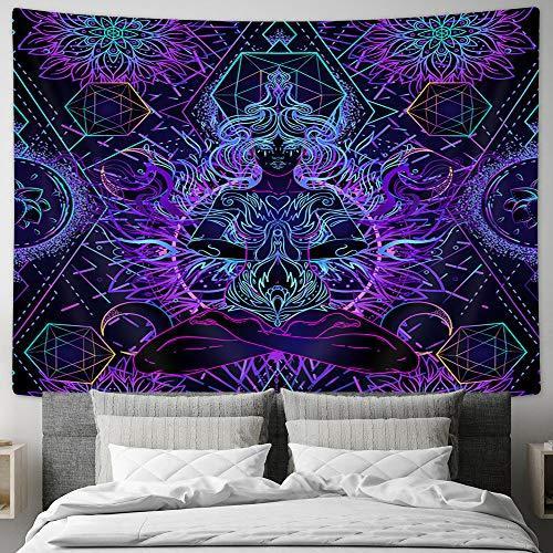 Jawo サイケデリック ヨガ タペストリー 壁掛け トリッピー セブンチャクラ 瞑想タペストリー ボヘミアン 曼荼羅 月 ブラックライト タペストリ Ys Joyful Lab 通販 Yahoo ショッピング