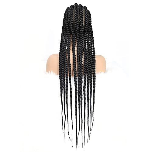 BEQUEEN 30 Inch Lace Front Braided Wigs for Black Women Headband Braided Wi ヘアバンド