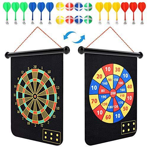 Magnetic Dart Board for Kids Adults with 12 Magnetic Darts and 8 Sticky Bal