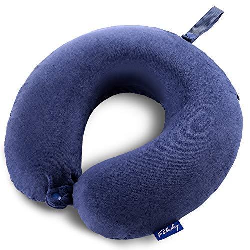 Fabuday Travel Pillow Memory Foam, Head Neck Support Pillow for Airplane, C