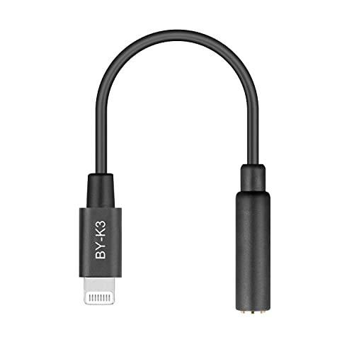 Boya By K3 Female 3 5mm Trrs Microphone Adapter Cable To Mfi Certified Ligh スピーカーケーブル Belyi Krolik Ru