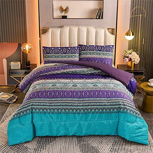 再再販! Night Nice A Boho Comforter Printed Purple Bohemian Paisley Mandala Floral 掛け布団 再再販! Night Nice A Boho Comforter Printed Purple Bohemian Paisley Mandala Floral 掛け布団