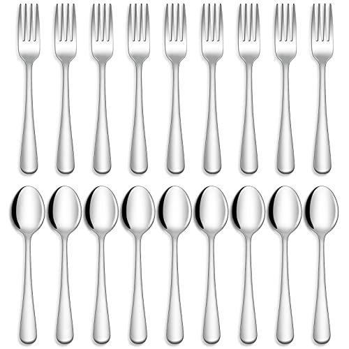24piece Forks and Spoons Silverware Set, Food Grade Stainless Steel
