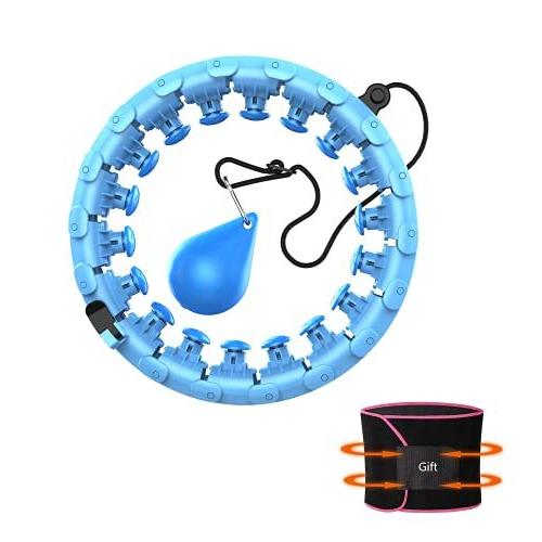 8105円 激安商品 スマートフラ 加重フープ エクササイズ 2イン1 腹部フィットネス 減量マッサージ フーラフープ 汗止めベルト付き 24個の取り外し可能な結び目 調節