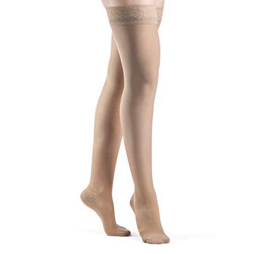 SIGVARIS Women’s Style Sheer 780 Closed Toe Thigh-Highs w/Grip Top 20-30mmH