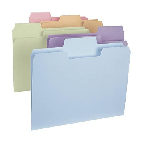 SuperTab File Folders, Cut Top Tab, Letter, Assorted Colors, 100 Box (品