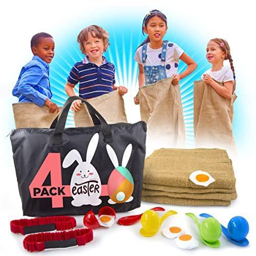 子供と大人のための楽しいアウトドアゲーム ポテトサックレース 3脚リレーレースゲーム 卵とスプーンレース 収納バッグ付き