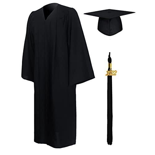 超歓迎 GraduationMall 男女共用 マット卒業アカデミックガウン角帽タッセルセット2021と2022 高校大学卒業式制服 学生 キャップ