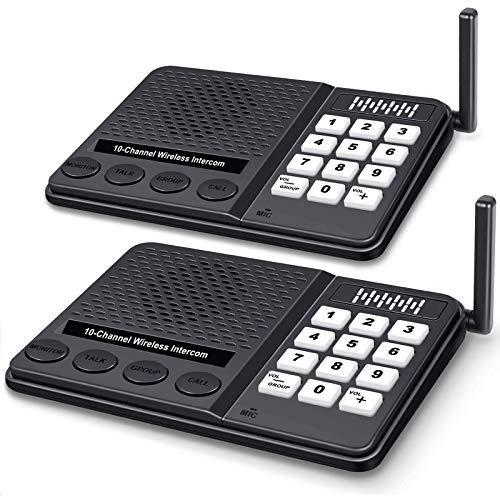 Intercoms Wireless for Home - 10 Channel 3 Privacy Code Wireless