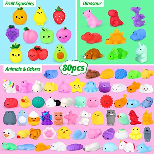 公式超高品質 80PCS Mochi Squishy Toys Kids Party Favors Kawaii Mini Squishies Animals Fr
