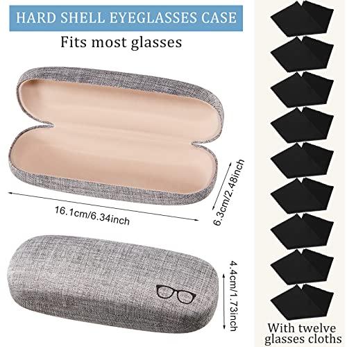 アウトレットの商品特価 12 Pack Hard Shell Eyeglasses Case Large Glasses Case Linen Fabrics Eyeglas