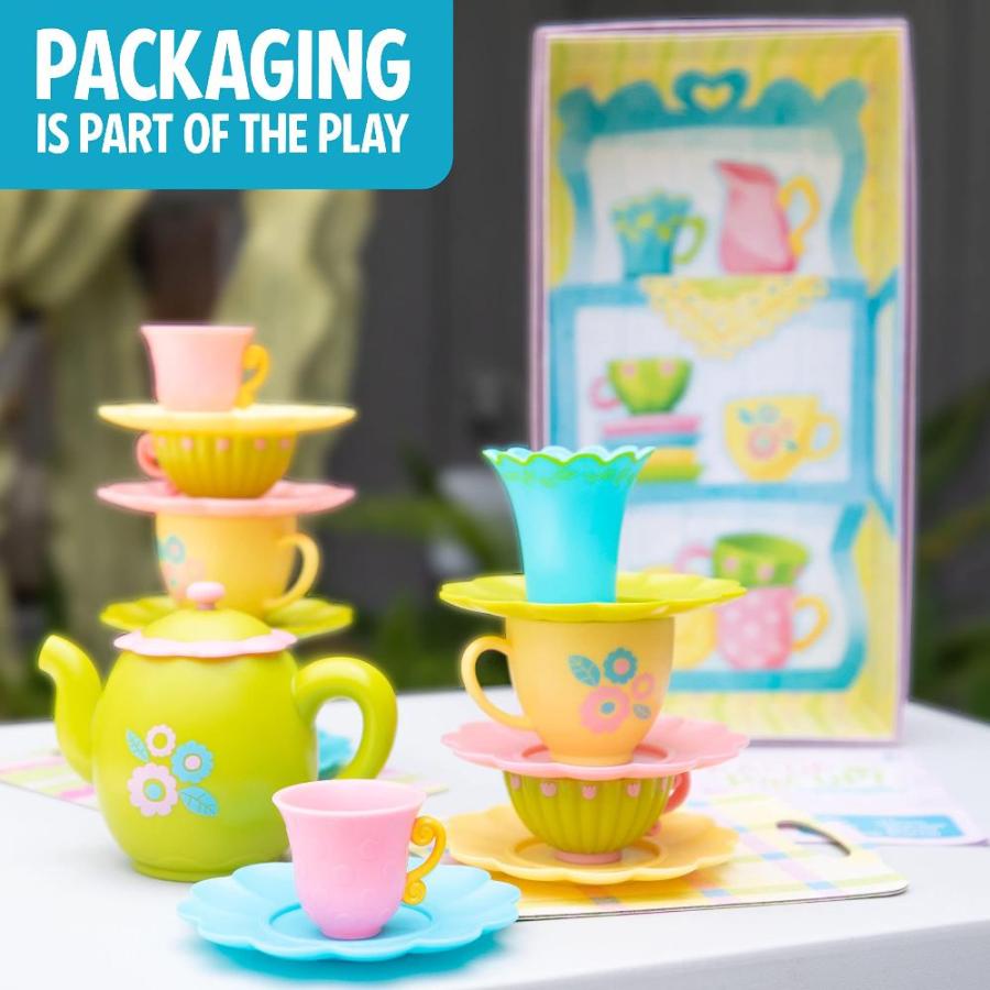 ベスト商品 Educational Insights Teacup Pile-Up Relay Game， Preschool Board Game， Gift