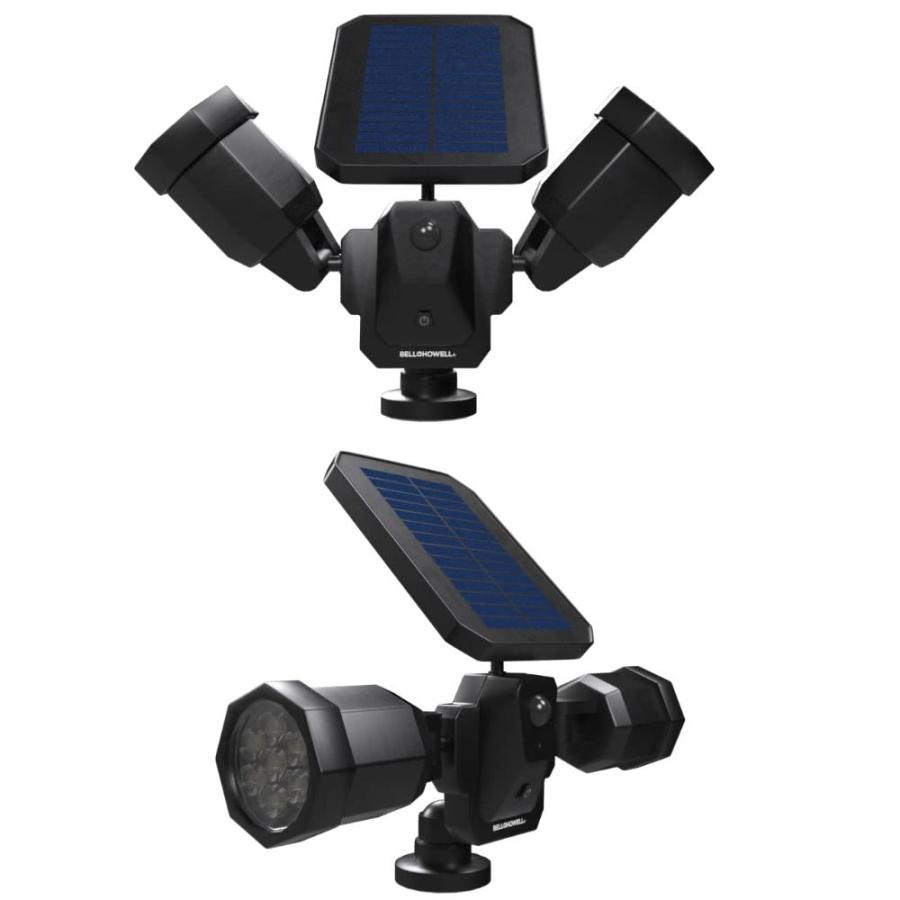 お得な Bionic Duo デラックスソーラーライト 屋外 モーションセンサー付き 杭 ベル+ハウエル - 14個のLEDライト 超高輝度 防水 景観スポッ