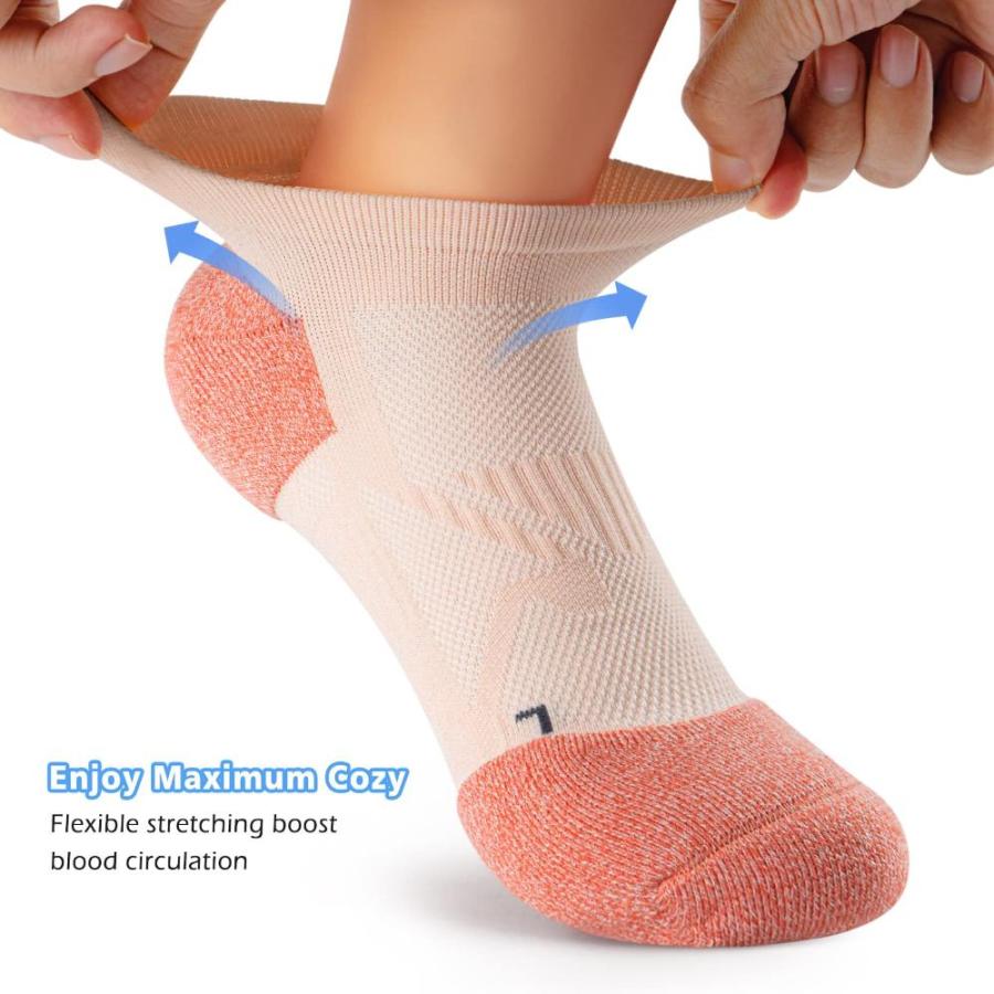 対テロリストの Ankle Socks Womens Athletic Running Low Cut Compression Cushioned Socks 5-P