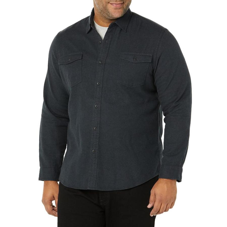 Amazon Essentials フランネルシャツ 2ポケット スリムフィット 長袖