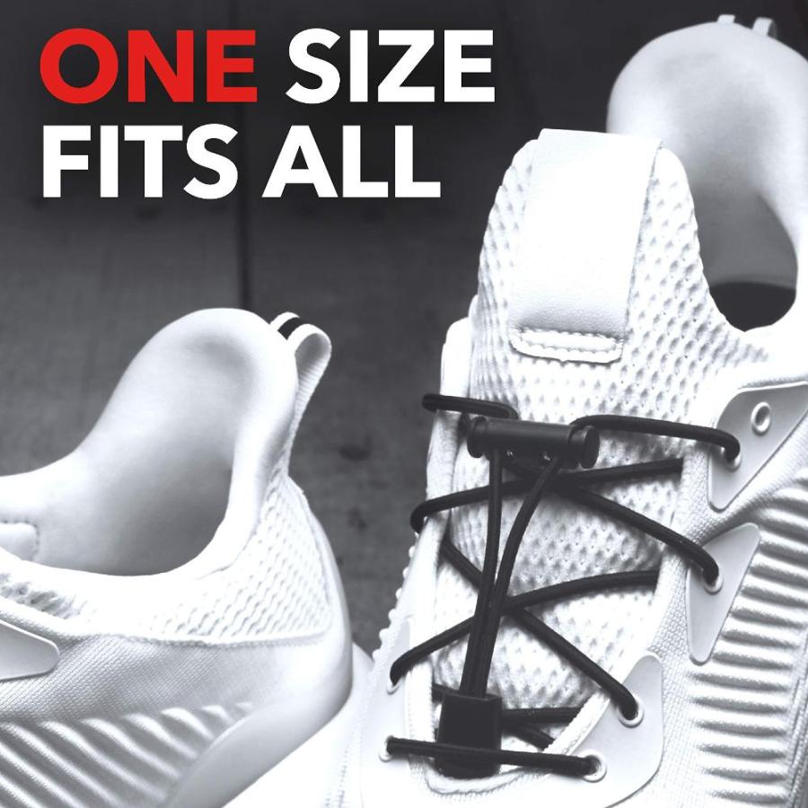 KIWI Sneaker No-tie Shoe Laces, Black & White, One Size Fits All, 3 Count (｜joyfullab｜04