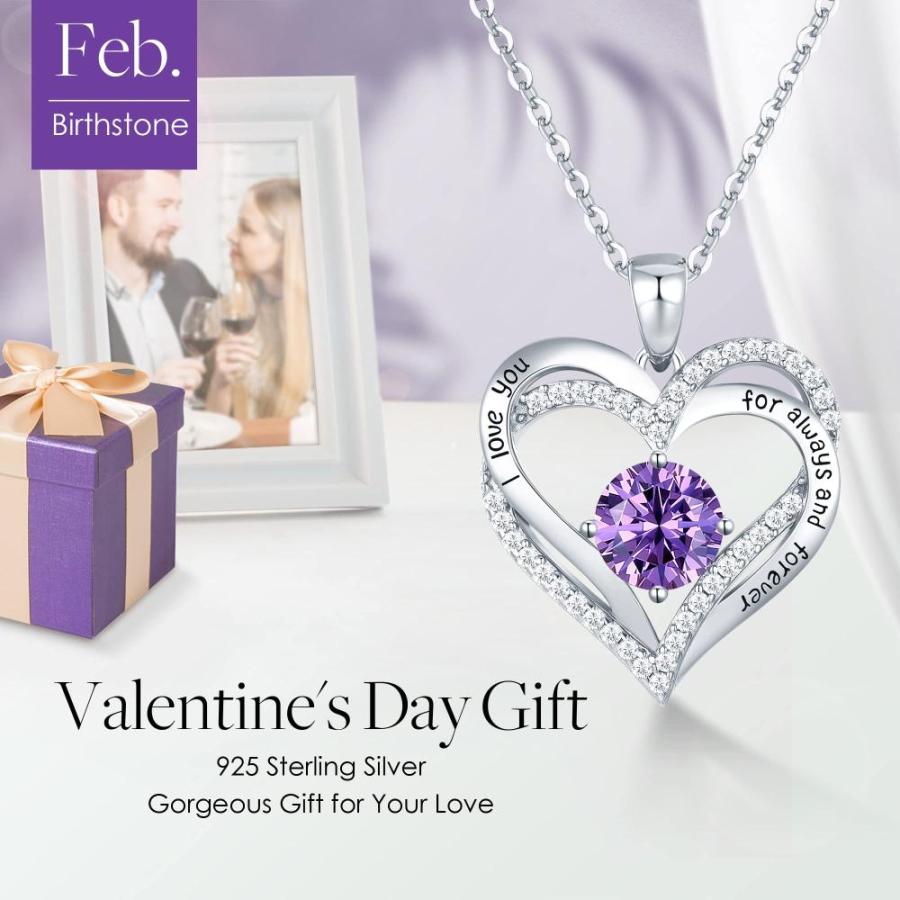 【初期/レア】 CDE Forever Love ハートペンダントネックレス レディース 925スターリングシルバー 誕生石ジルコニア付き 誕生日 バレンタインデー 【B1940899544】(10090円)