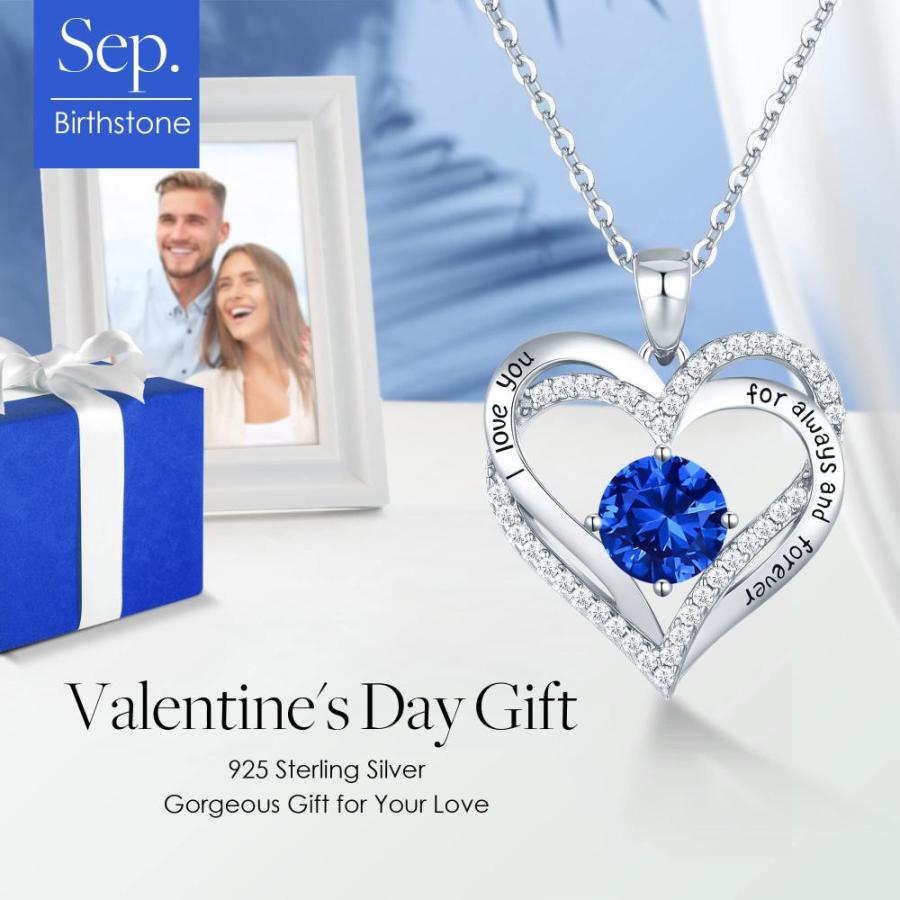 CDE Forever Love ハートペンダントネックレス レディース 925スターリングシルバー 誕生石ジルコニア付き 誕生日 バレンタインデー CDE br レディース Forever Love ハートペンダントネックレス 925スターリングシルバー 誕生石ジルコニア付き 誕生日 バレンタインデー キュービックジルコニア
