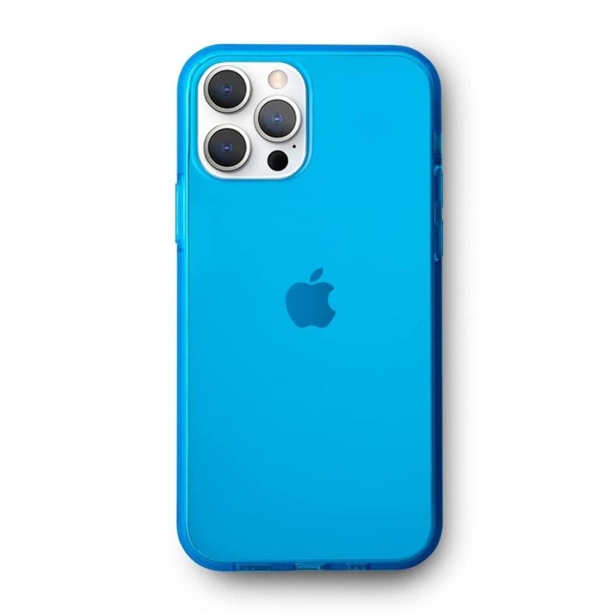 Felony ケース - iPhone 12 Pro Max ネオンブルー クリスタルクリア保護ケース TPUとポリカーボネート 衝撃吸収 明るいカバ｜joyfullab｜02