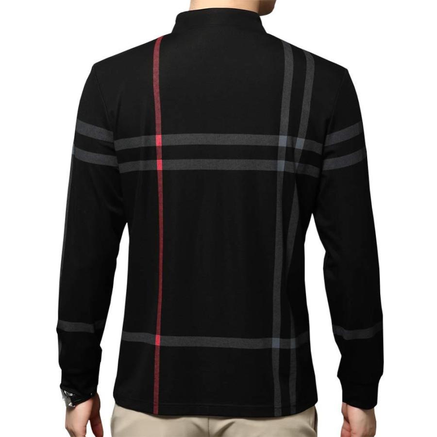 Womleys　Mens　Casual　Sleeve　Slim　Polo　T　Striped　Shirt　Long　Collared　Fit　Shir