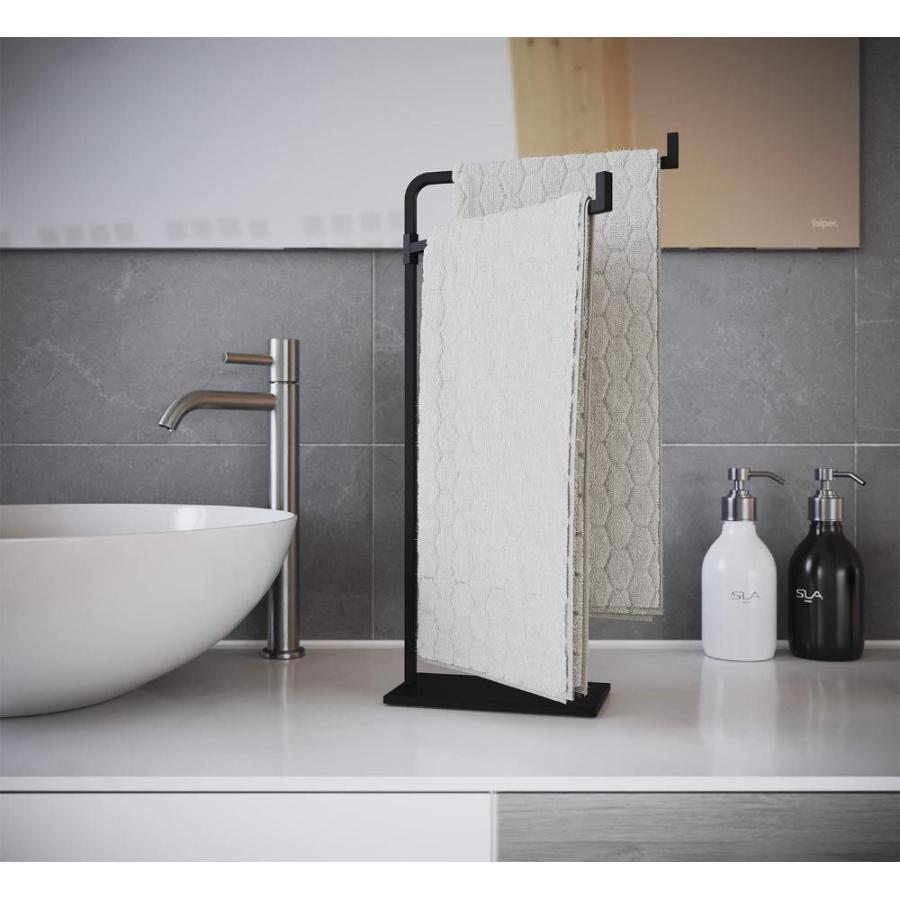 売り尽くし価格 Hand Towel Stand for Bathroom Counter - 17 Black Countertop Towel Stand - H