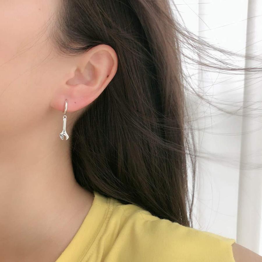 S925 スターリングシルバー ダングルドロップ スモールフープピアス レディース/メンズ ティーンガールズ 【ブルー】 ボーイズ