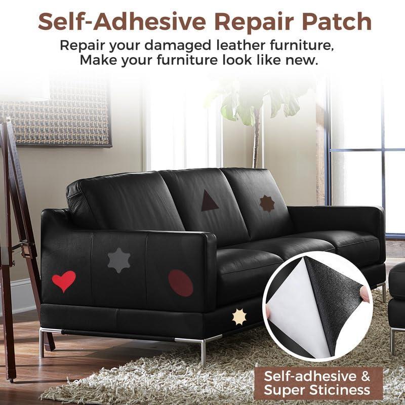 Lifeshoon Leather Repair Patch, Self Adhesive Leather Repair, Large