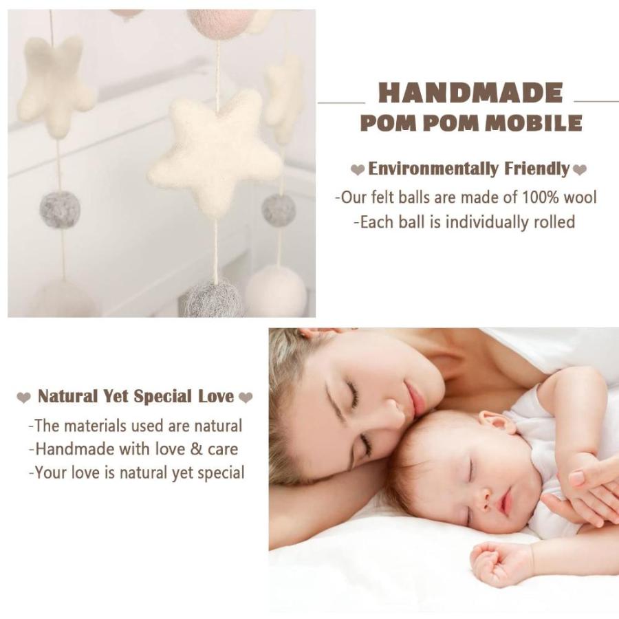 Mobile for Crib - Crib Mobile for Girls, Boys - Mobile for 【正規品】 Bassinet, P