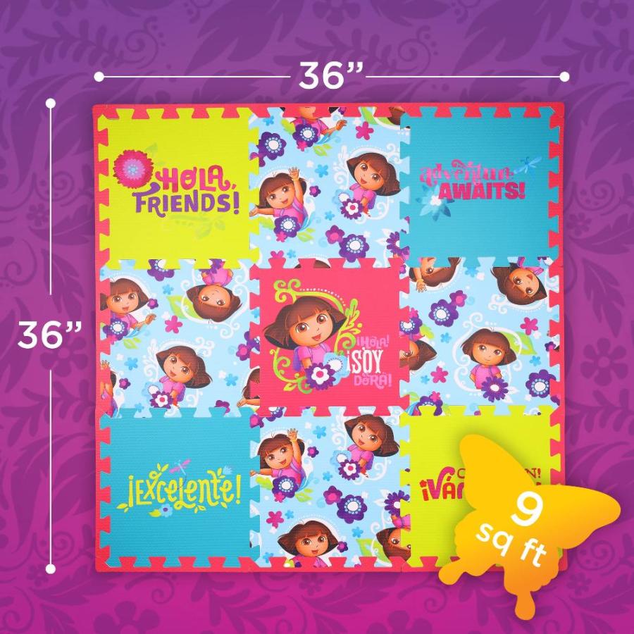 Dora The Explorer Kids Foam Mat, Interlocking Puzzle Non Slip Exercise Play｜joyfullab｜05