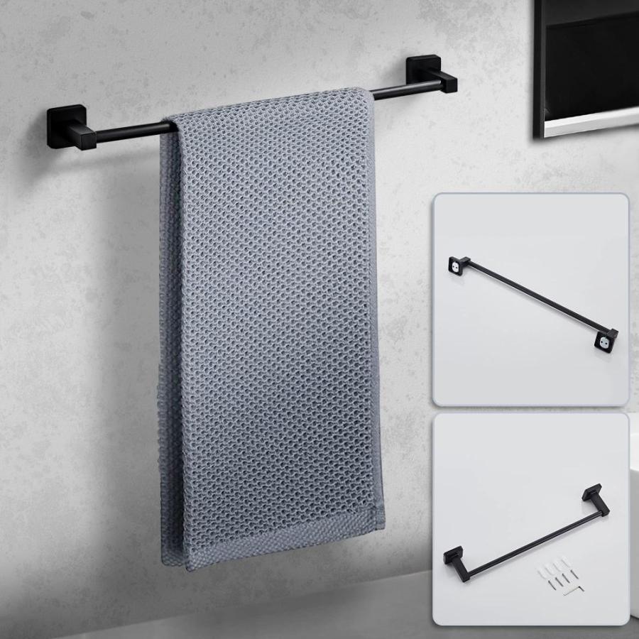 正規取扱店サイト大阪 Matte Black Bathroom Hardware Set 4 Pieces，Towel Bar Set Stainless Steel Wa