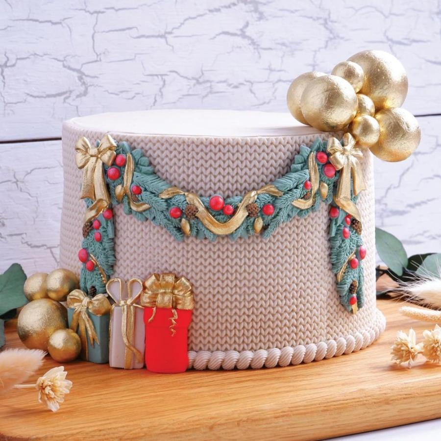 Katy Sue Festive Garland Silicone Mold for Christmas Cake Decorating & Craf｜joyfullab｜04