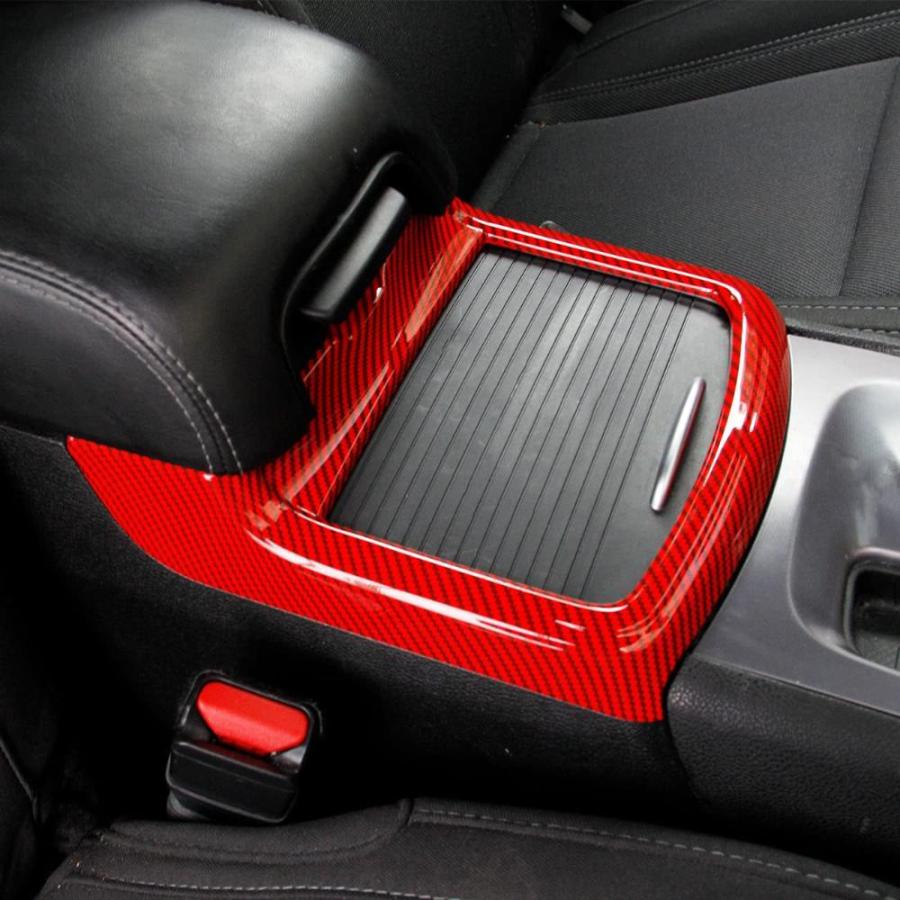 購入超特価 Carbon Fiber Cup Holder Cover Trim Decor Sticker for Dodge Charger 2015-202