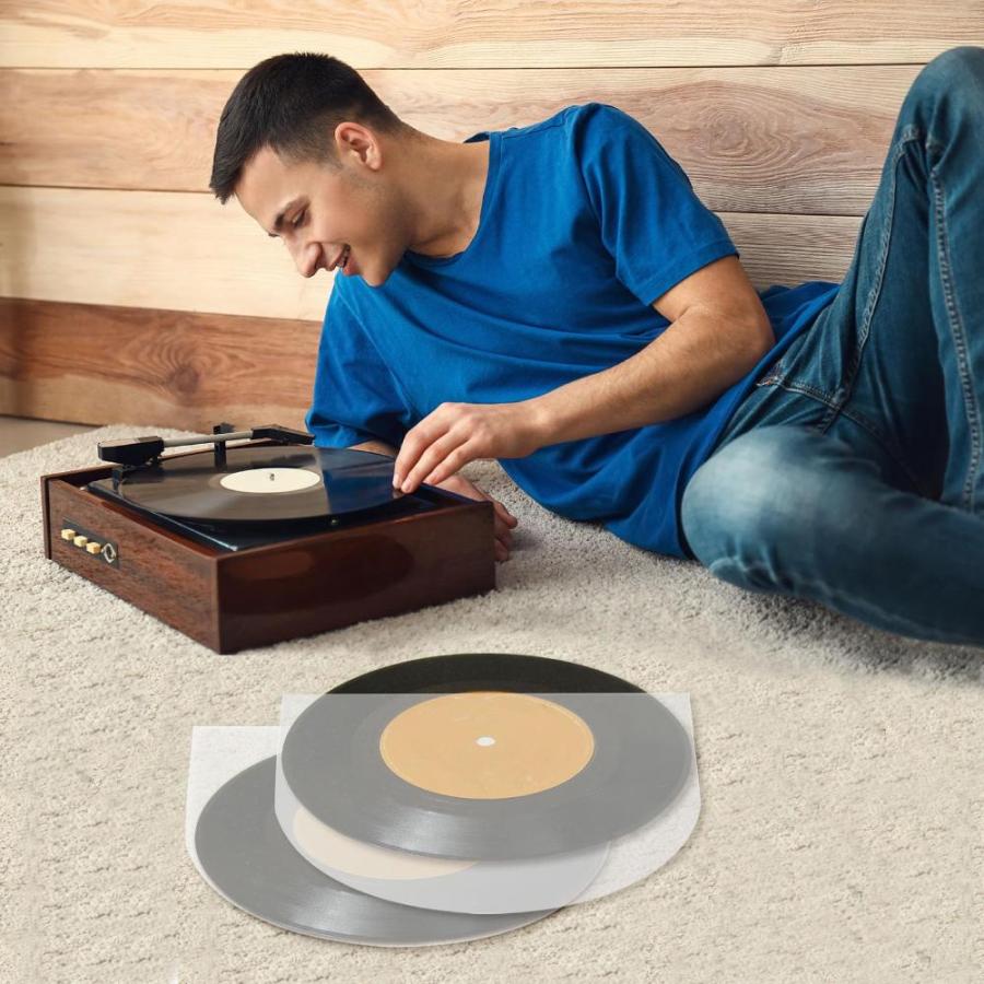ビニールインナースリーブ - 50LPビニールレコードスリーブ 究極の保護と保存 静電気防止特性とラウンドボトムデザイン ビニールレコード 【YAMAHA】