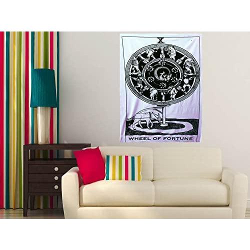 World Wide Kart Wheel Of Fortune Poster Old Tarot Card Tapestry Dragon Tape｜joyfullab｜03