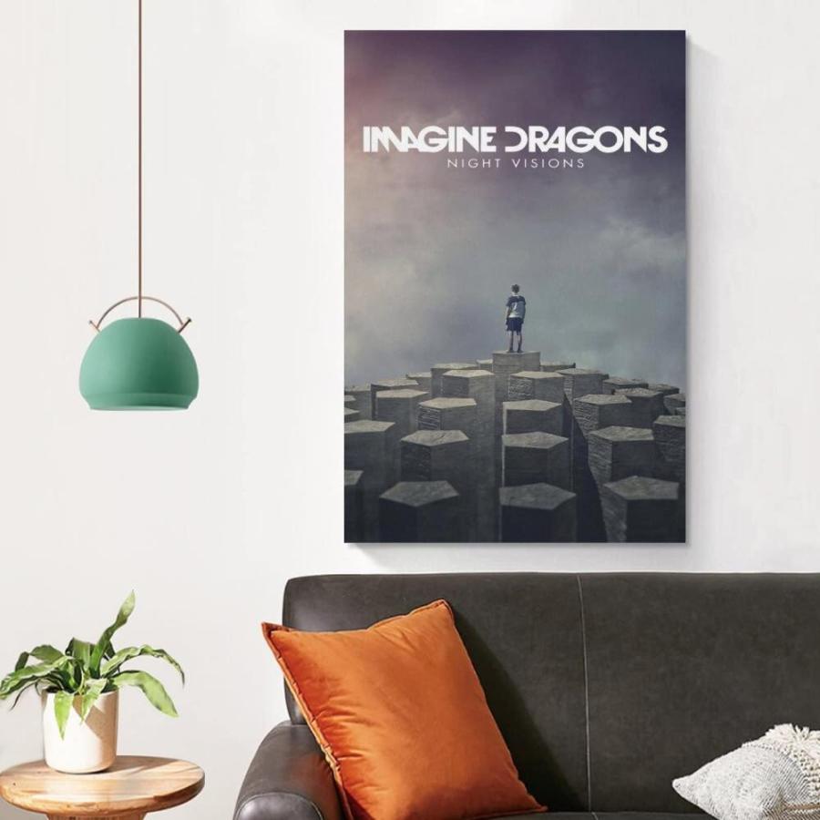 日用品の通販なら Imagine Dragons Night Visions Canvas Poster Bedroom Decoration Landscape Of