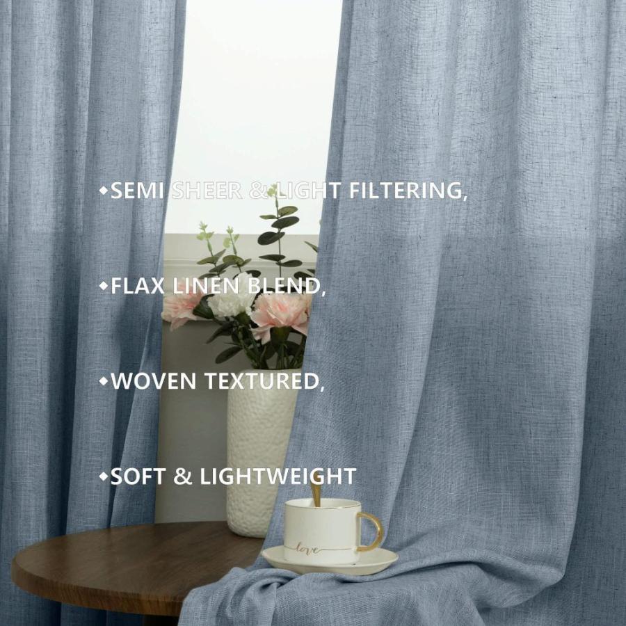 2022正規激安 Grey Blue Bathroom Window Curtains Short Sheer Unique Curtains for Kitchen