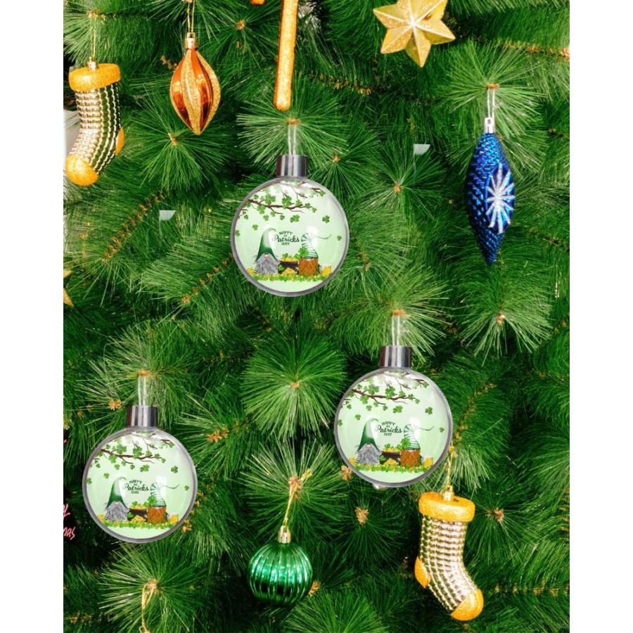 アウトレットの半額 St. Patricks Day Christmas Ornaments Balls， Green Lucky Clovers Tree Gnomes