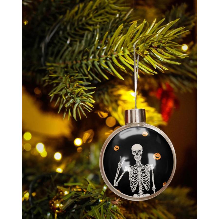 販売人気商品 Christmas Balls Ornaments for Xmas Tree， Halloween Skull Pumpkin Shatterpro