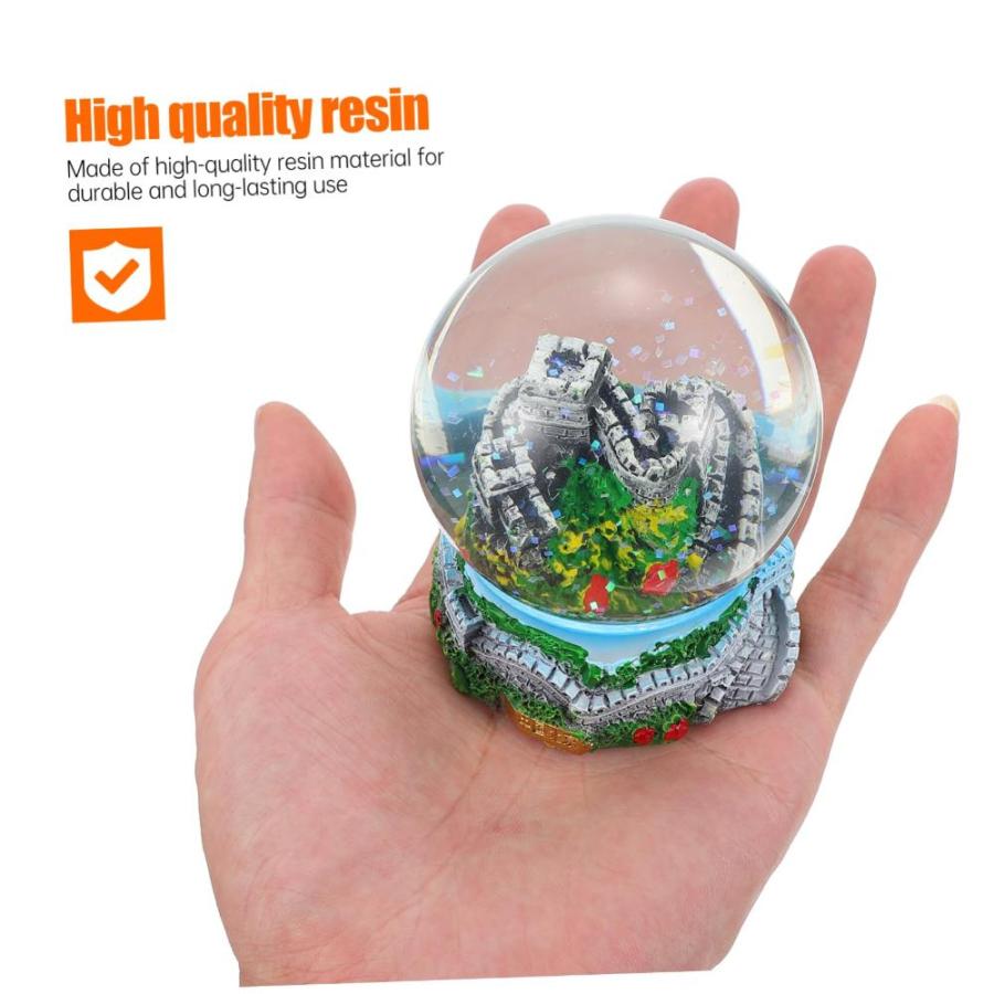 数量限定セール  VOSAREA 2 pcs Great Wall Crystal Ball Ornament Crafts Nativity Snowglobe An