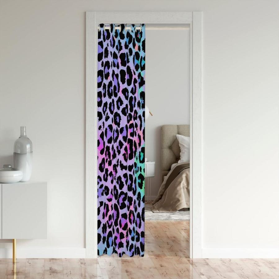 Women Cheetah Print Door Curtain for Doorway, Colorful Leopard Printed Door｜joyfullab｜03